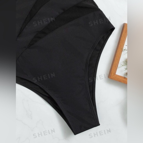 Woman’s Mesh One Shoulder One Piece Swimsuit - NWOT - Picture 3 of 4